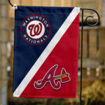 Nationals vs Braves House Divided Flag, MLB House Divided Flag