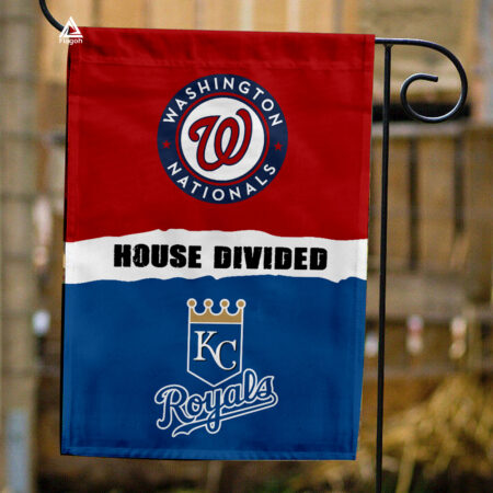 Nationals vs Royals House Divided Flag, MLB House Divided Flag