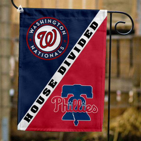Nationals vs Phillies House Divided Flag, MLB House Divided Flag
