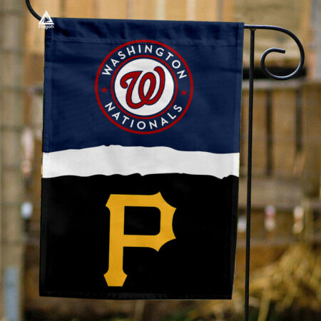 Nationals vs Pirates House Divided Flag, MLB House Divided Flag