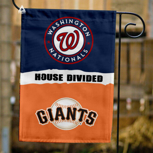 Nationals vs Giants House Divided Flag, MLB House Divided Flag