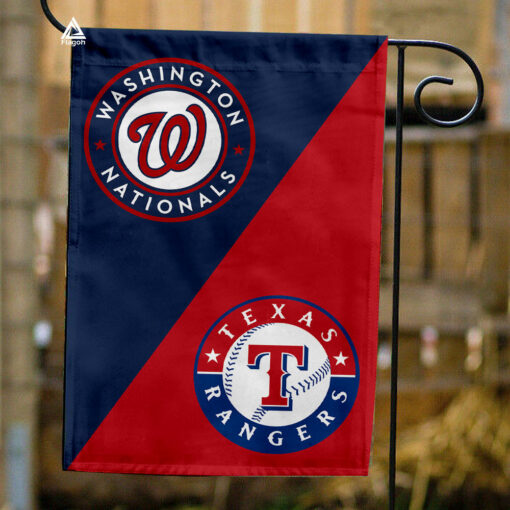 Nationals vs Rangers House Divided Flag, MLB House Divided Flag