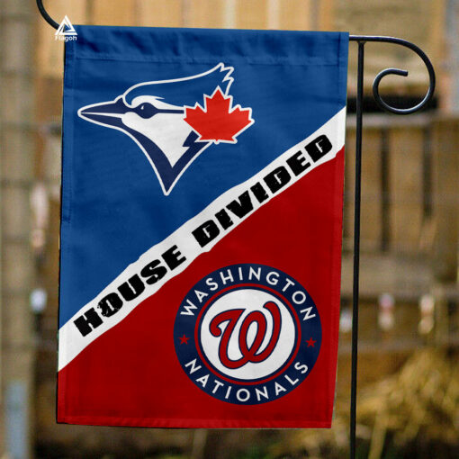 Blue Jays vs Nationals House Divided Flag, MLB House Divided Flag