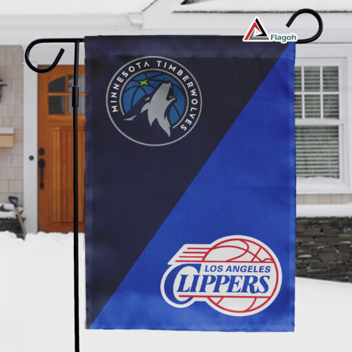 Timberwolves vs Clippers House Divided Flag, NBA House Divided Flag