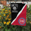 Nets vs Pistons House Divided Flag, NBA House Divided Flag