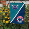 Hornets vs Wizards House Divided Flag, NBA House Divided Flag