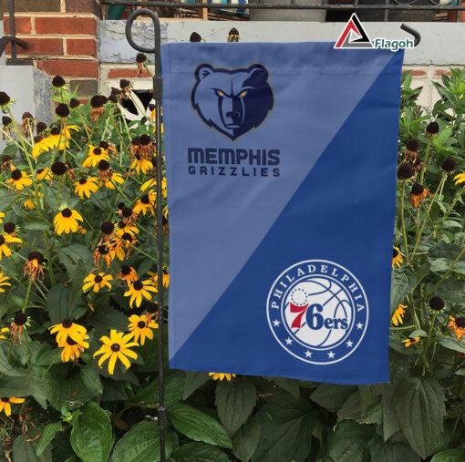 Grizzlies vs 76ers House Divided Flag, NBA House Divided Flag