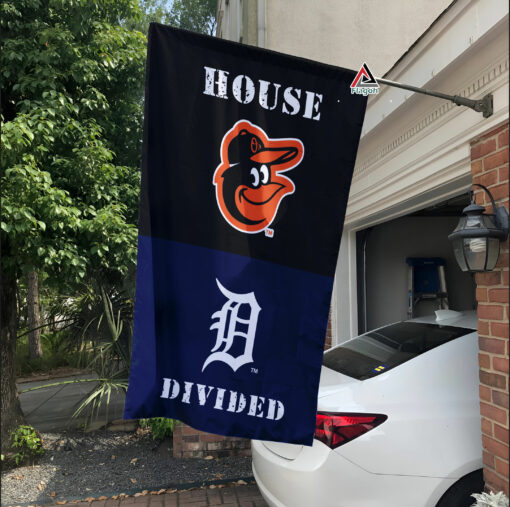 Orioles vs Tigers House Divided Flag, MLB House Divided Flag