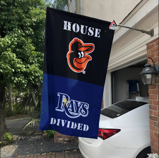 Orioles vs Rays House Divided Flag, MLB House Divided Flag