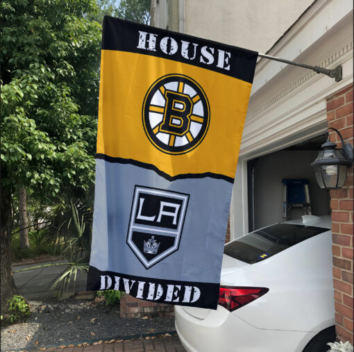 Bruins vs Kings House Divided Flag, NHL House Divided Flag