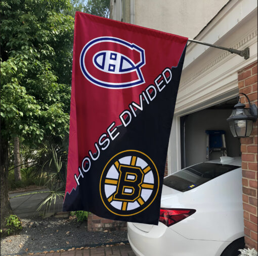 Canadiens vs Bruins House Divided Flag, NHL House Divided Flag