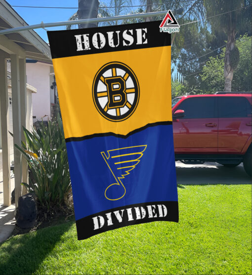 Bruins vs Blues House Divided Flag, NHL House Divided Flag