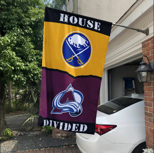 Sabres vs Avalanche House Divided Flag, NHL House Divided Flag