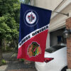 House Flag Mockup 1 Chicago Blackhawks vs Winnipeg Jets 1824