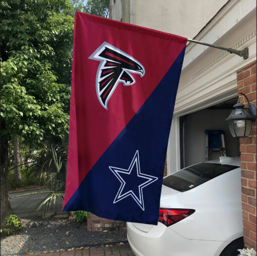 Falcons vs Cowboys House Divided Flag, NFL House Divided Flag