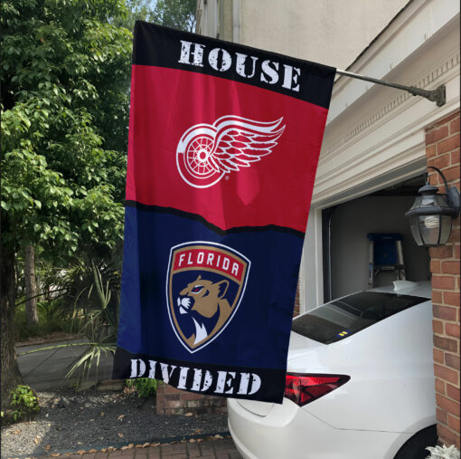 Red Wings vs Panthers House Divided Flag, NHL House Divided Flag