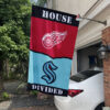 House Flag Mockup 1 Detroit Red Wings vs Seattle Kraken 1130