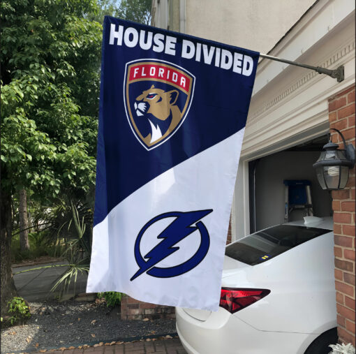 Panthers vs Lightning House Divided Flag, NHL House Divided Flag