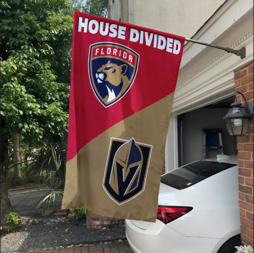 Panthers vs Golden Knights House Divided Flag, NHL House Divided Flag