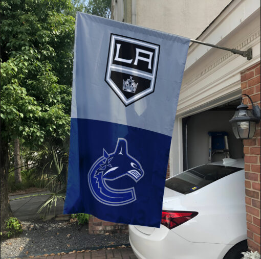 Kings vs Canucks House Divided Flag, NHL House Divided Flag