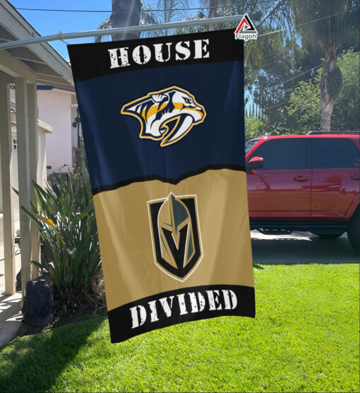 Predators vs Golden Knights House Divided Flag, NHL House Divided Flag
