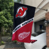 House Flag Mockup 1 New Jersey Devils Detroit Red Wings 311