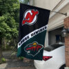 House Flag Mockup 1 New Jersey Devils Minnesota Wild 321