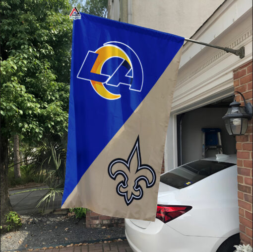 Rams vs Saints House Divided Flag, NFL House Divided Flag