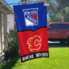 House Flag Mockup 1 New York Rangers Calgary Flames 526