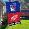 House Flag Mockup 1 New York Rangers Detroit Red Wings 511