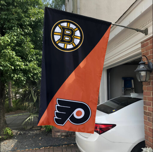 Bruins vs Flyers House Divided Flag, NHL House Divided Flag