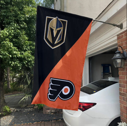 Golden Knights vs Flyers House Divided Flag, NHL House Divided Flag