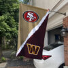 House Flag Mockup 1 San Francisco 49ers vs Washington Commanders 3032