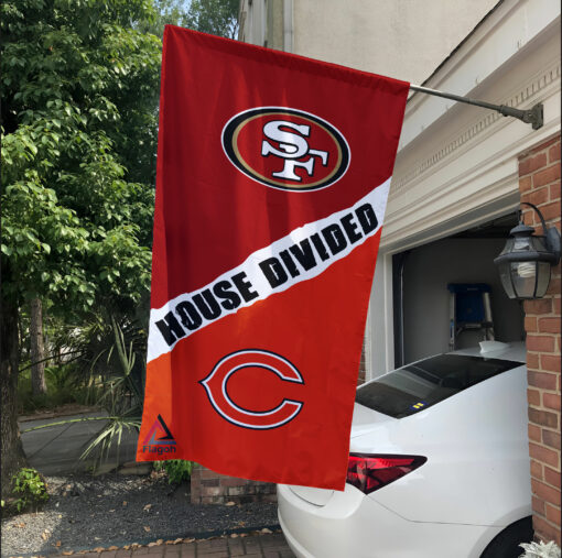 49ers vs Bears House Divided Flag, NFL House Divided Flag