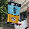 House Flag Mockup 1 Seattle Kraken vs Nashville Predators 3022