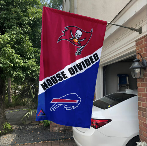 Buccaneers vs Bills House Divided Flag, NFL House Divided Flag