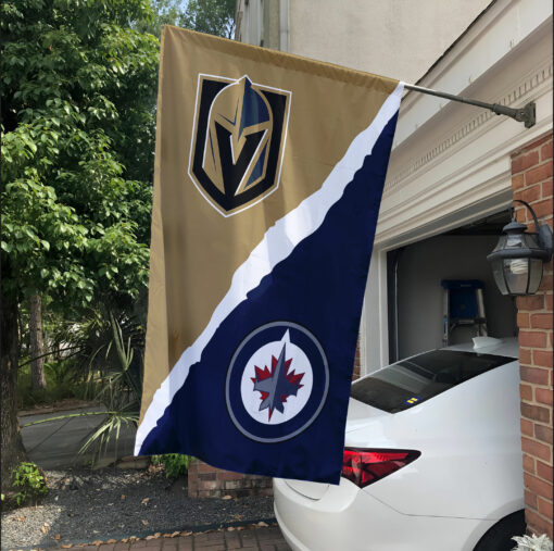 Golden Knights vs Jets House Divided Flag, NHL House Divided Flag