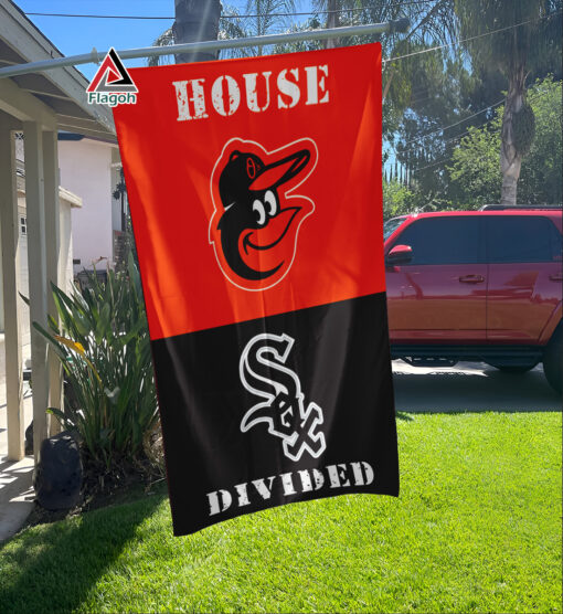 Orioles vs White Sox House Divided Flag, MLB House Divided Flag