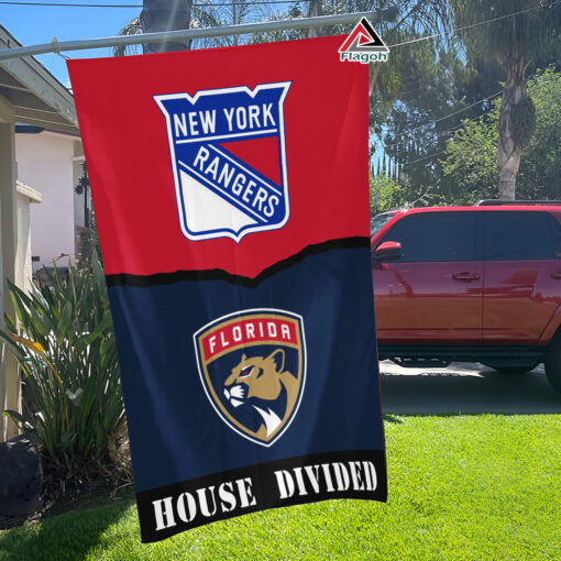 Rangers vs Panthers House Divided Flag, NHL House Divided Flag