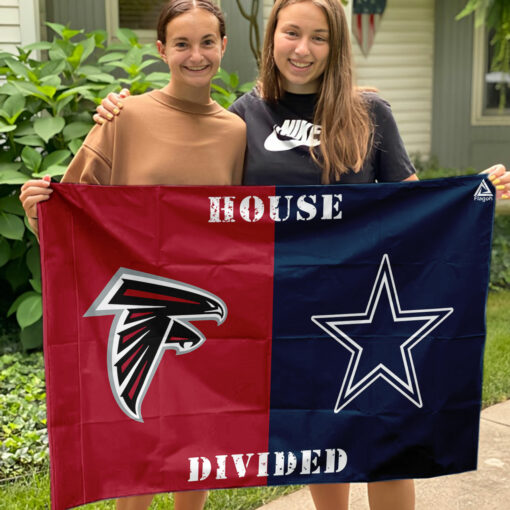 Falcons vs Cowboys House Divided Flag, NFL House Divided Flag