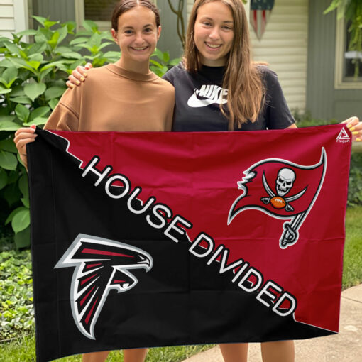 Buccaneers vs Falcons House Divided Flag, NFL House Divided Flag
