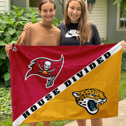 Buccaneers vs Jaguars House Divided Flag, NFL House Divided Flag