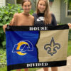 House Flag Mockup 3 NGANG 1 Los Angeles Rams vs New Orleans Saints 1012