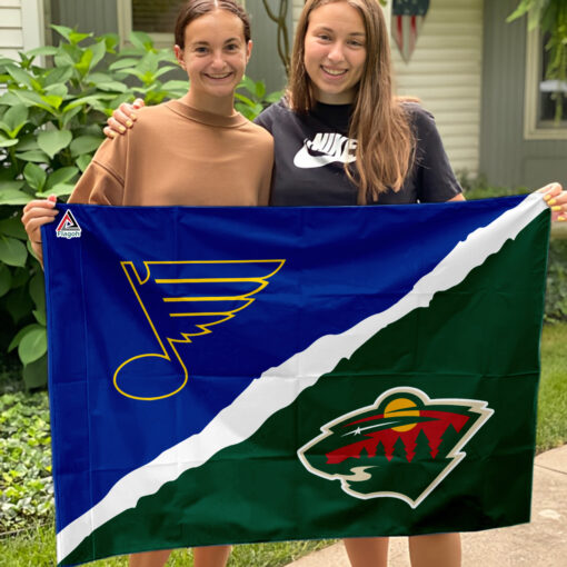 Blues vs Wild House Divided Flag, NHL House Divided Flag