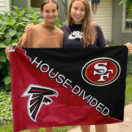 49ers vs Falcons House Divided Flag, NFL House Divided Flag