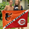 House Flag Mockup 3 NGANG Cincinnati Reds vs Baltimore Orioles 73