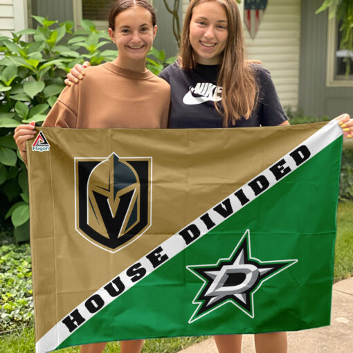 Golden Knights vs Stars House Divided Flag, NHL House Divided Flag