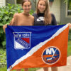 House Flag Mockup 3 NGANG New York Islanders vs New York Rangers 45
