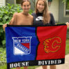 House Flag Mockup 3 NGANG New York Rangers vs Calgary Flames 526