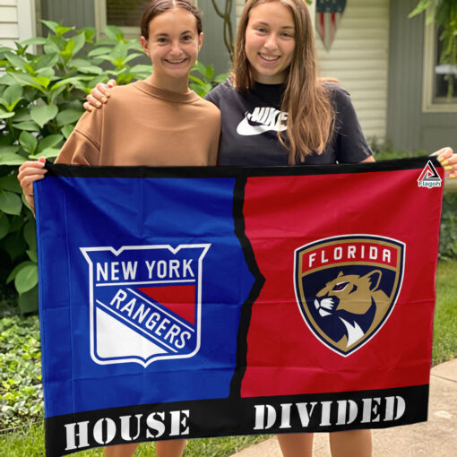 Rangers vs Panthers House Divided Flag, NHL House Divided Flag